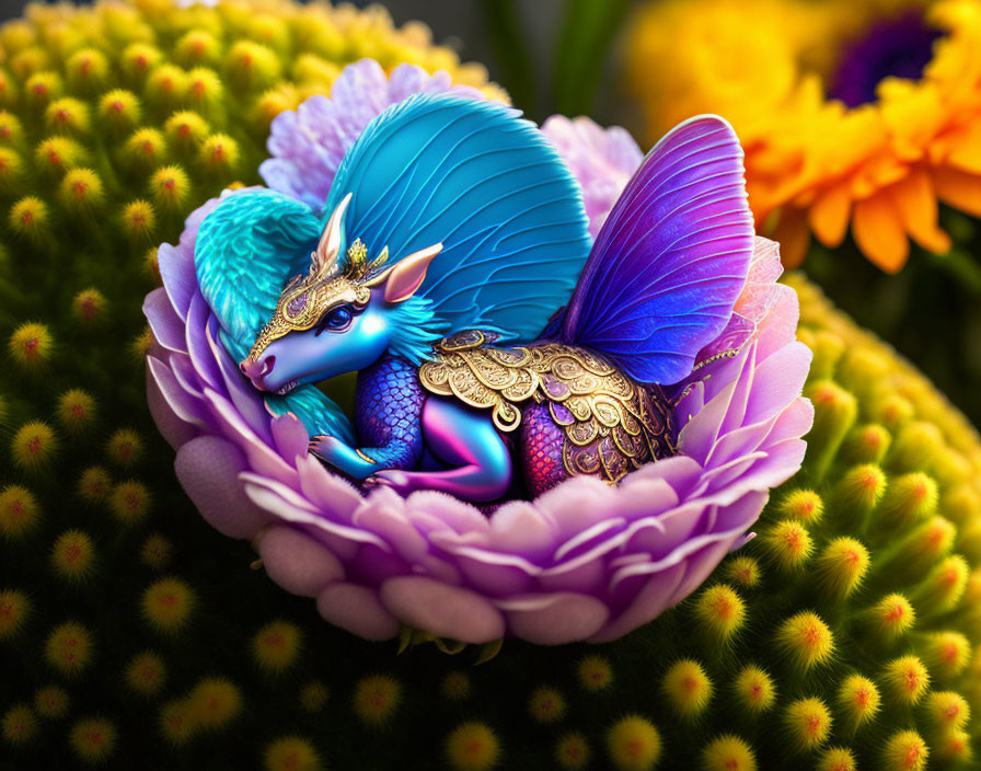 Dragon in a flower