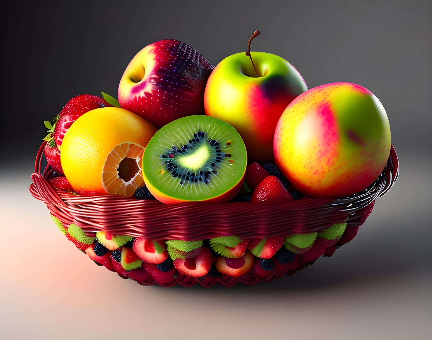 Mix Fruit beautiful basket 
