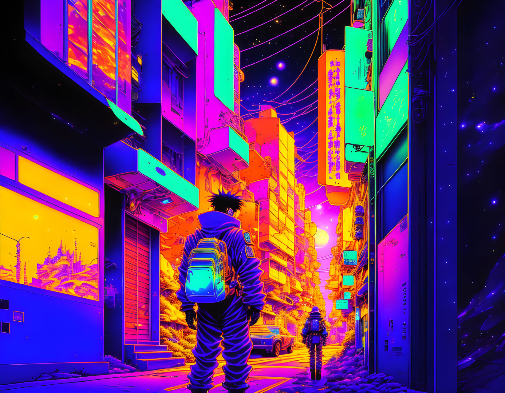 walking with colorful thoughts
