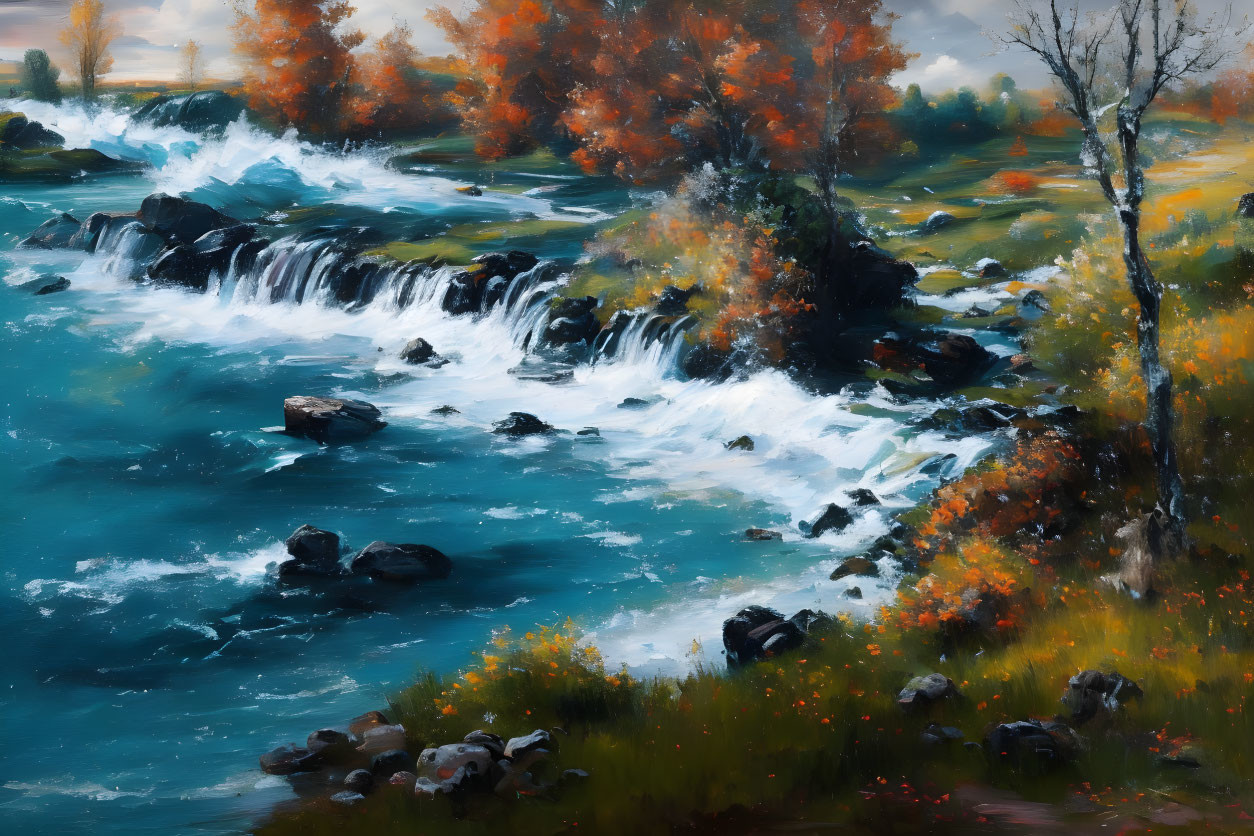Nature oil landscape painting