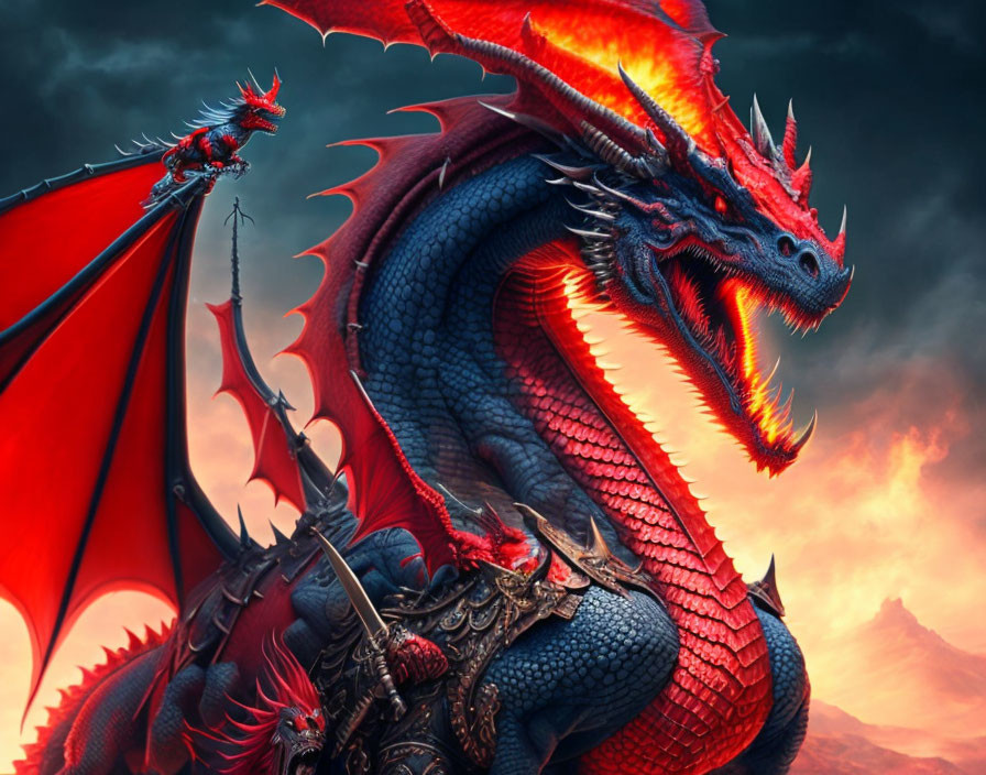 demonic red dragon 