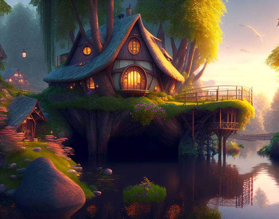 Hobbit-House treehouse