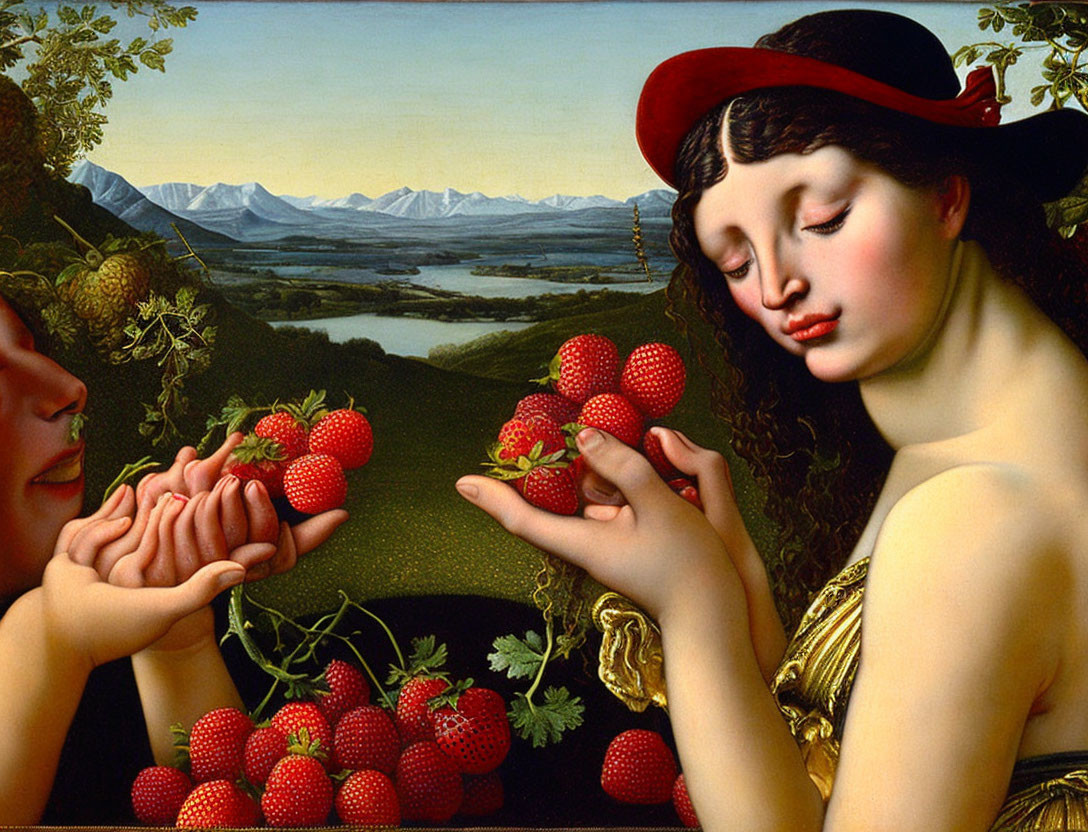  Aphrodite enjoys strawberries