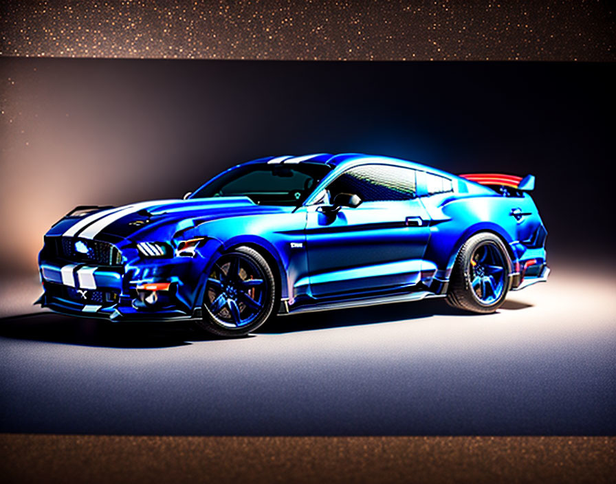 Muscle Mustang blue