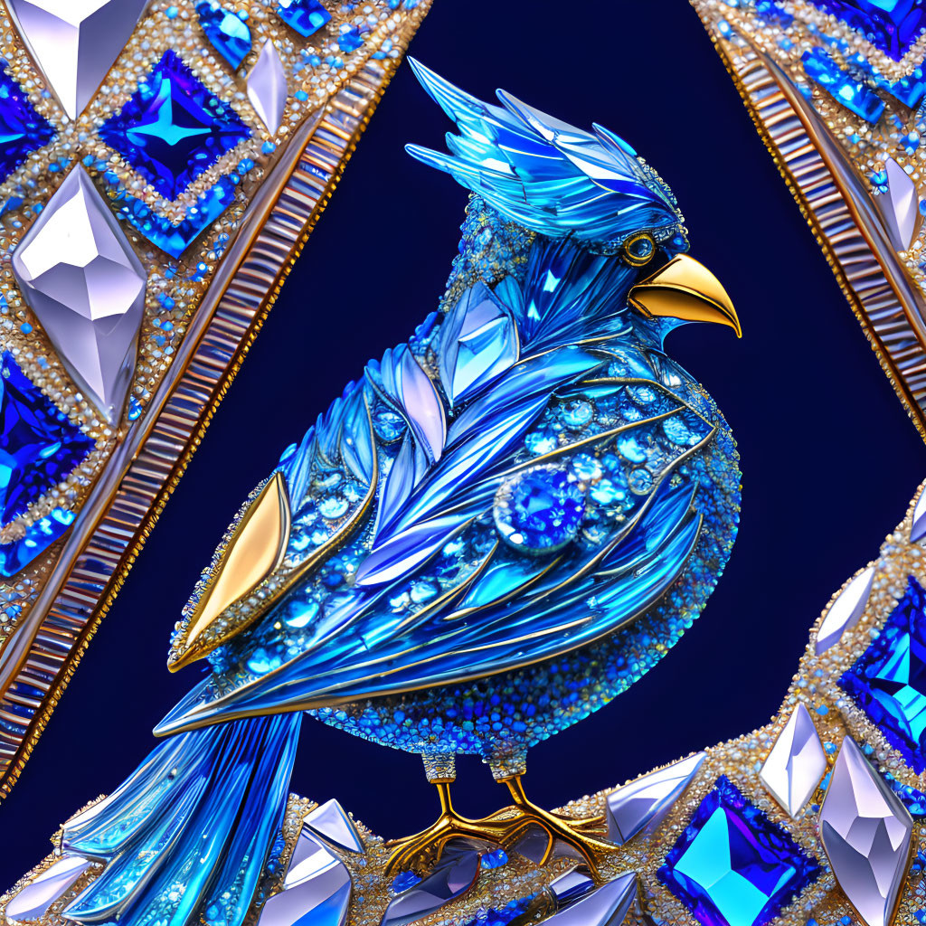 Blue Crystal Bird