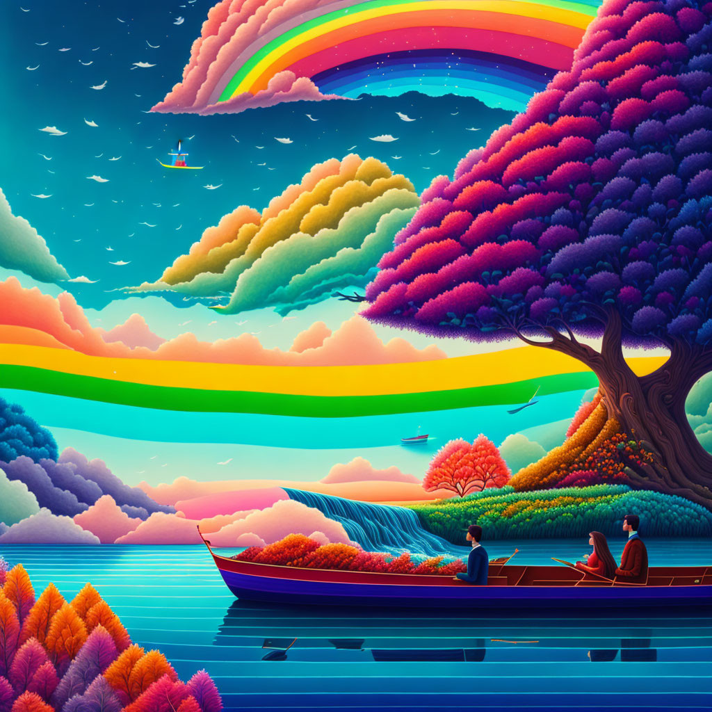 Sea and Sky Rainbow Scenery