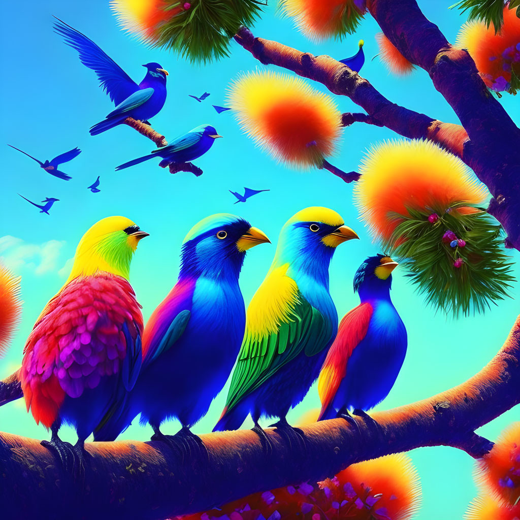 Group Beauty of birds