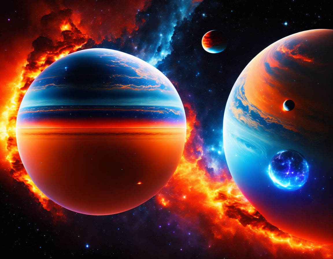 Fire and water planets