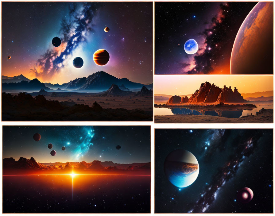 Six Space-Themed Artworks Featuring Planets, Stars, and Celestial Events