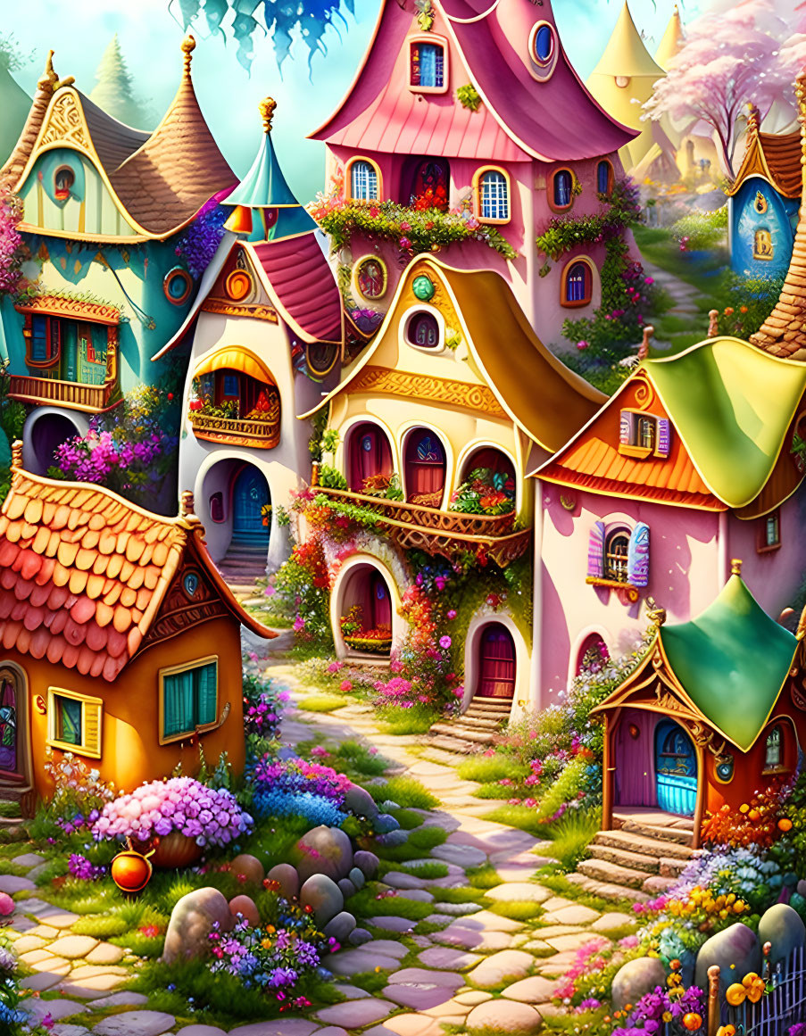 Whimsical village