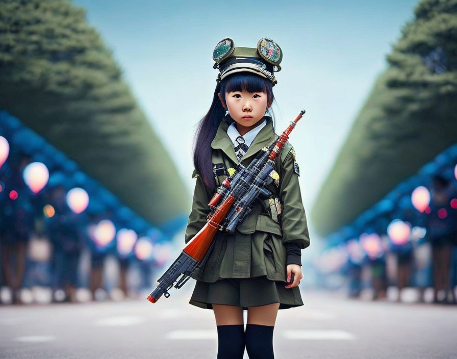 A Japanese Girl ready for War