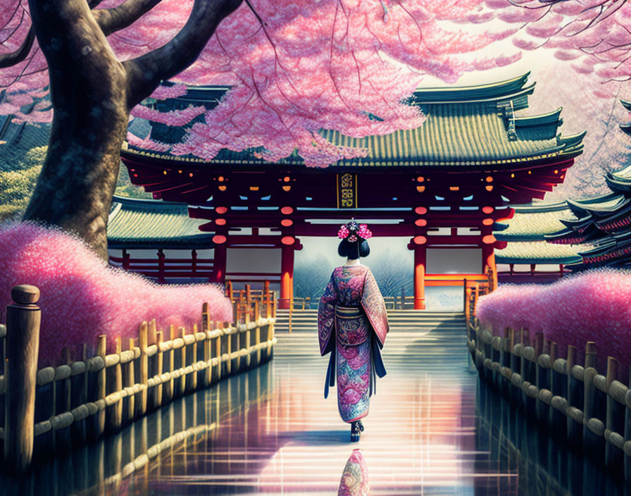 Sakura at the Shinto shrine