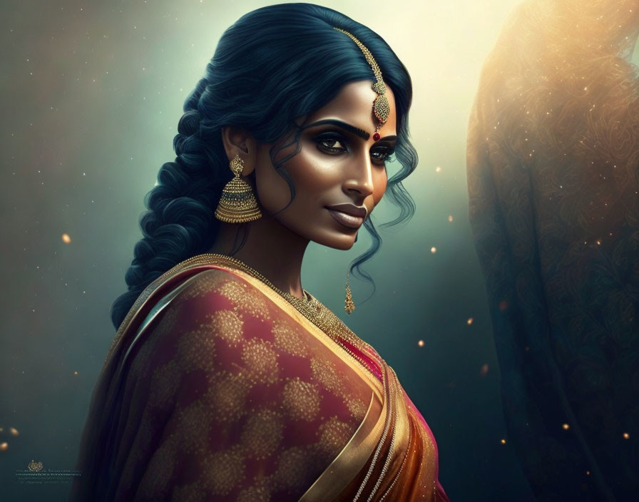 A beautiful women in sari