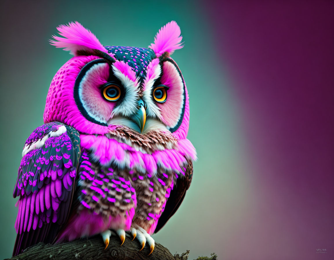A pink owl