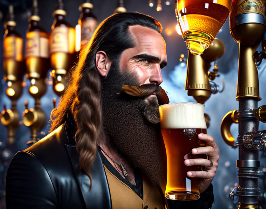 man with beer