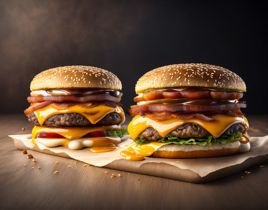 McDonalds Quad Stacker Hamburger