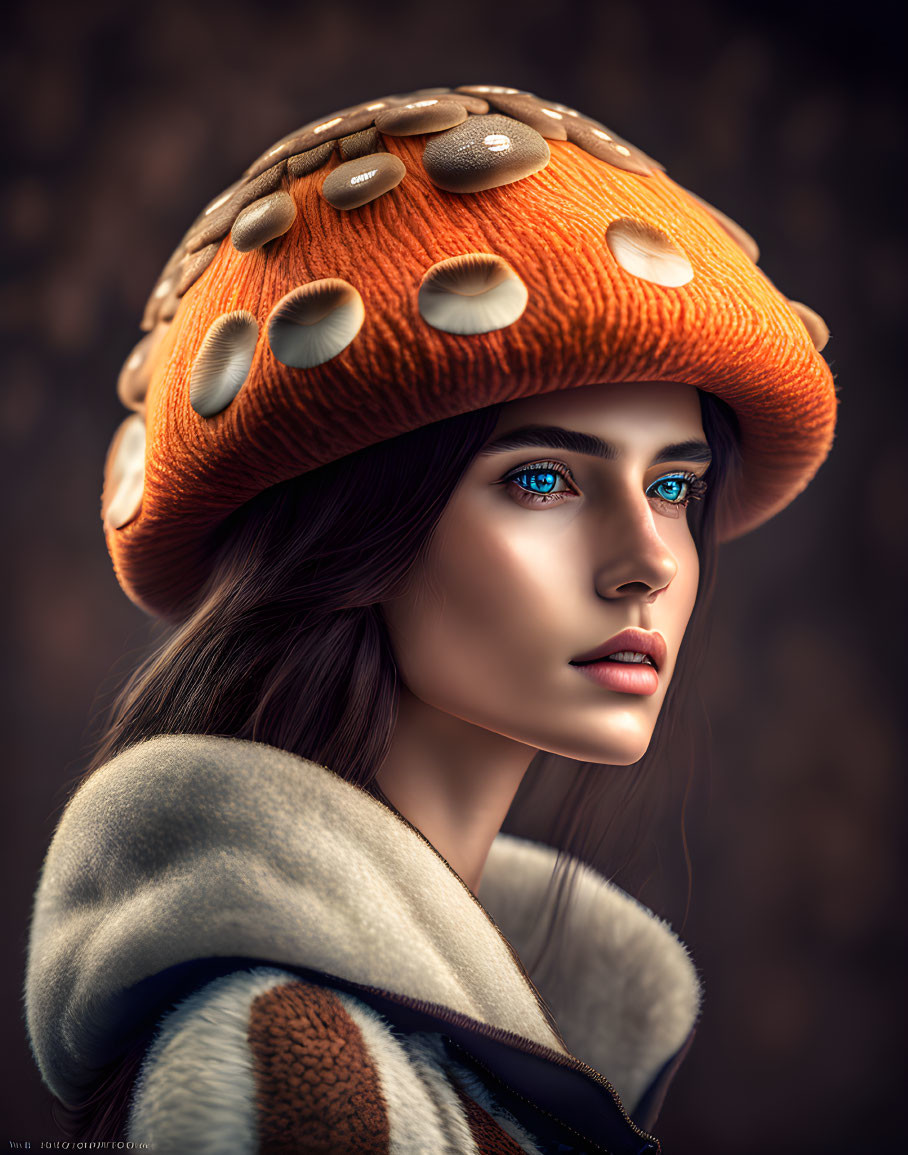 girl in mushroom hat
