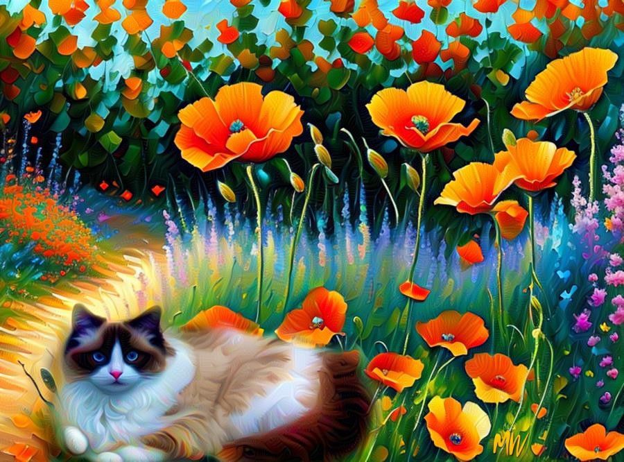 Tazzie in the Poppies