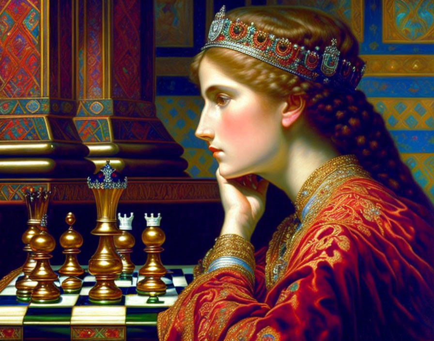 The queen's chess game.