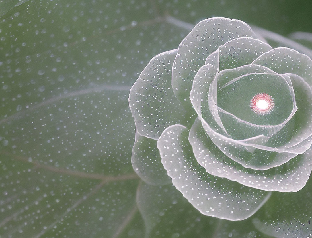 A rose made of dewdrops.