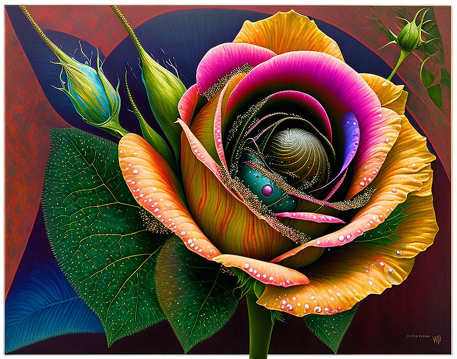 Expressionism of a delicate rose 
