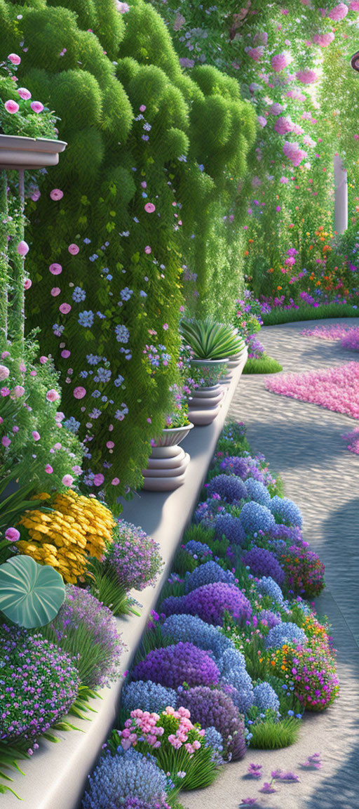 A flowery garden