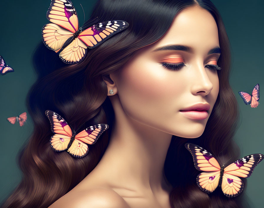 butterflies caress my face