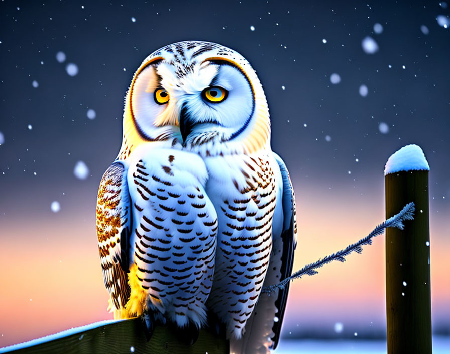 A snowy owl
