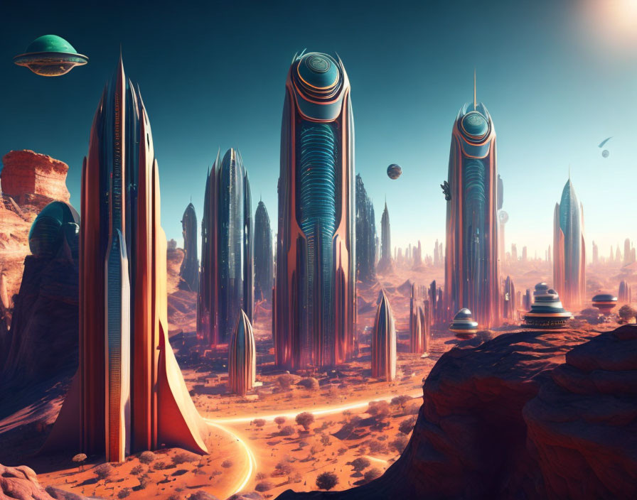 A spatial city on mars