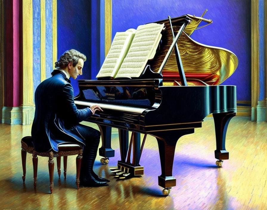 MozArt and his piano