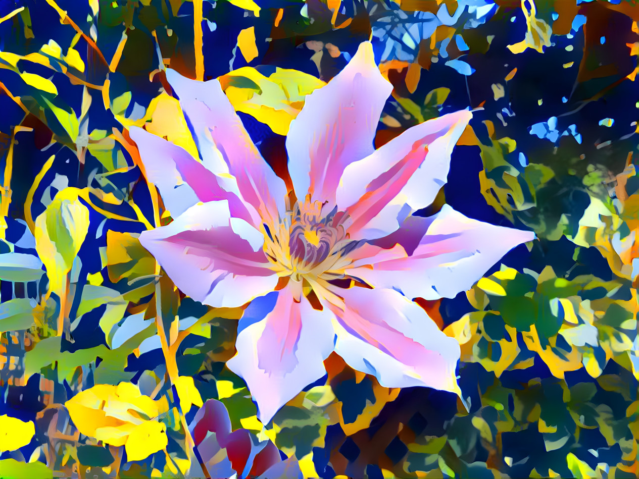 "Single Clematis Flower" - by Unreal.