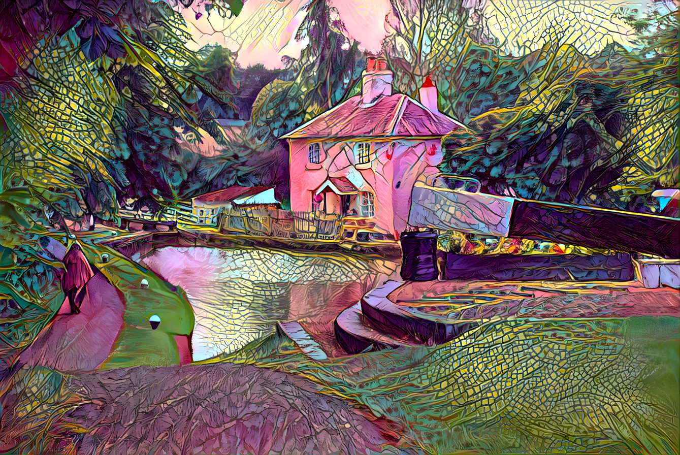 "Little House by the Canal" - by Unreal.