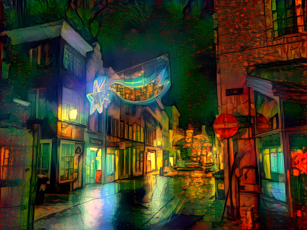 " Colours of Night, Bruge" - by Unreal.