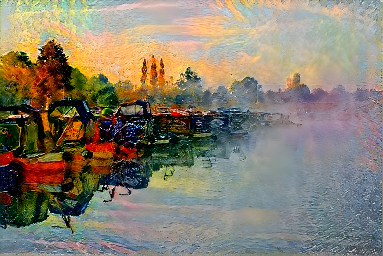 "Misty Morning at Cropredy" by Unreal, own photo.