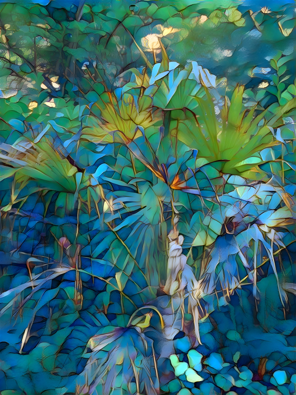 "Foliage in Blues and Greens" - by Unreal.