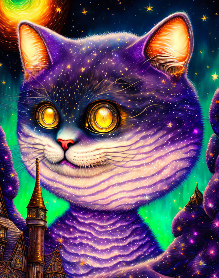" Starry Cheshire Cat " - Unreal/AI