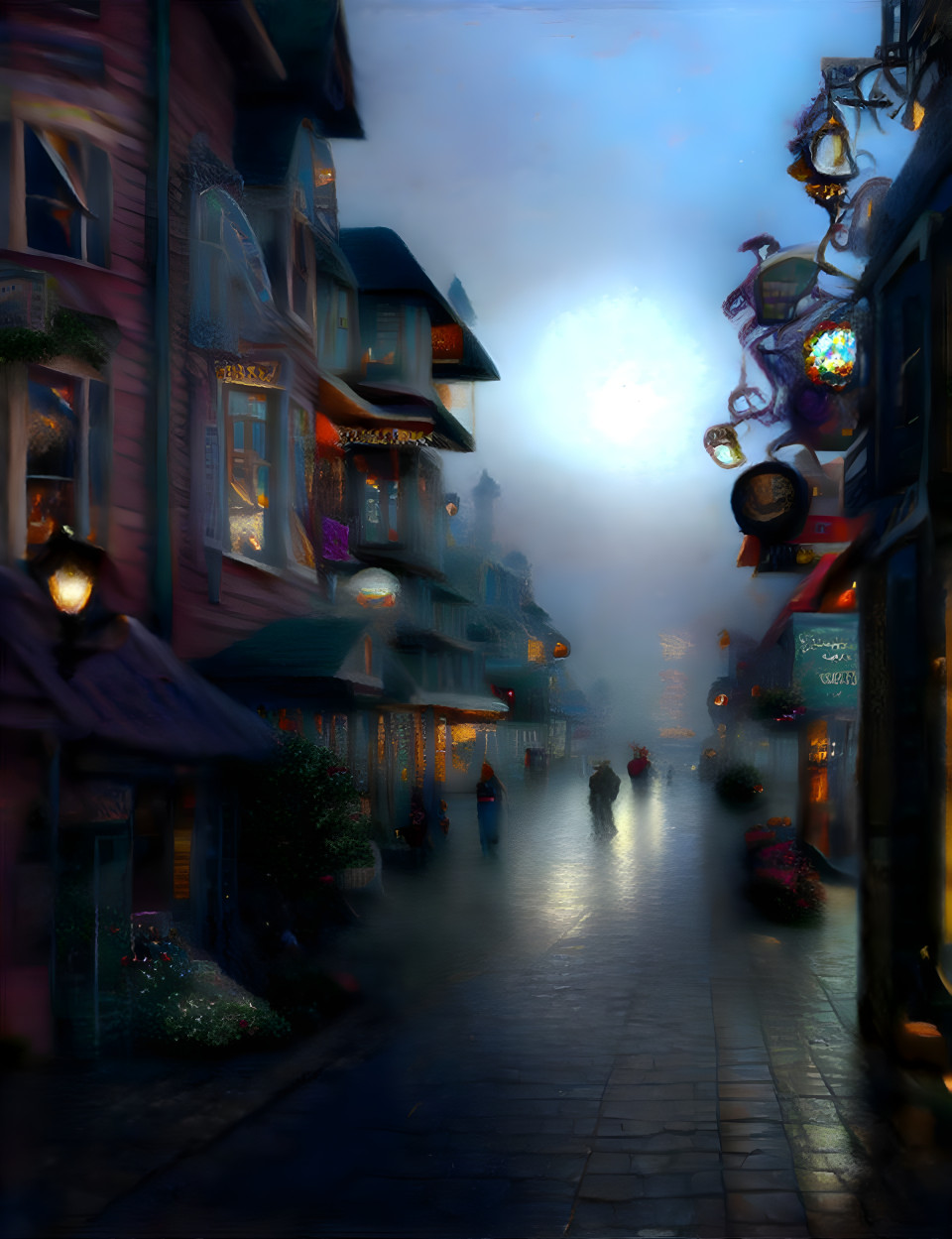 "Moody Evening City Street" - by Unreal.