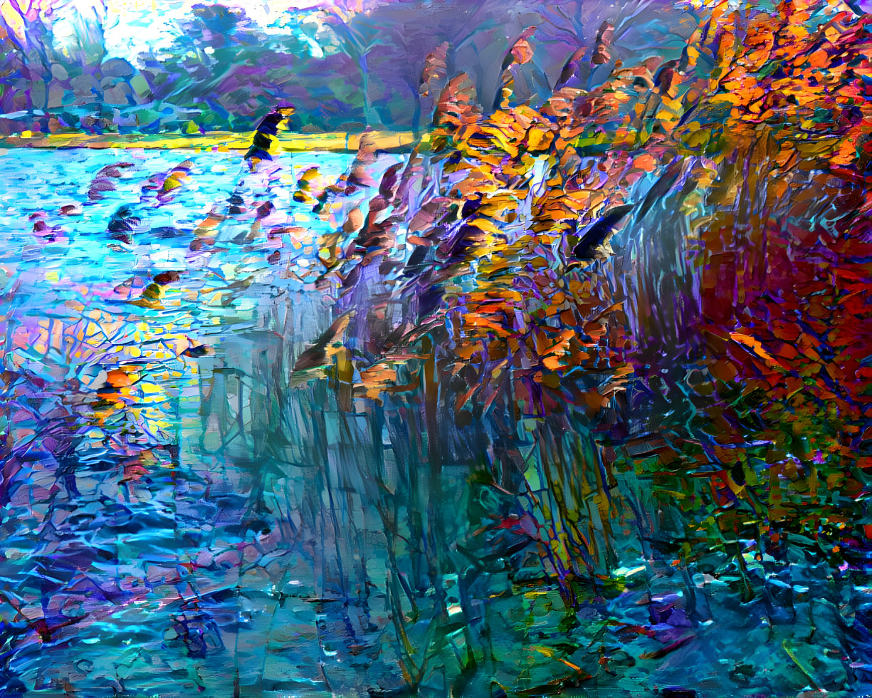 "Lakeside Rushes" by Unreal from own photo.