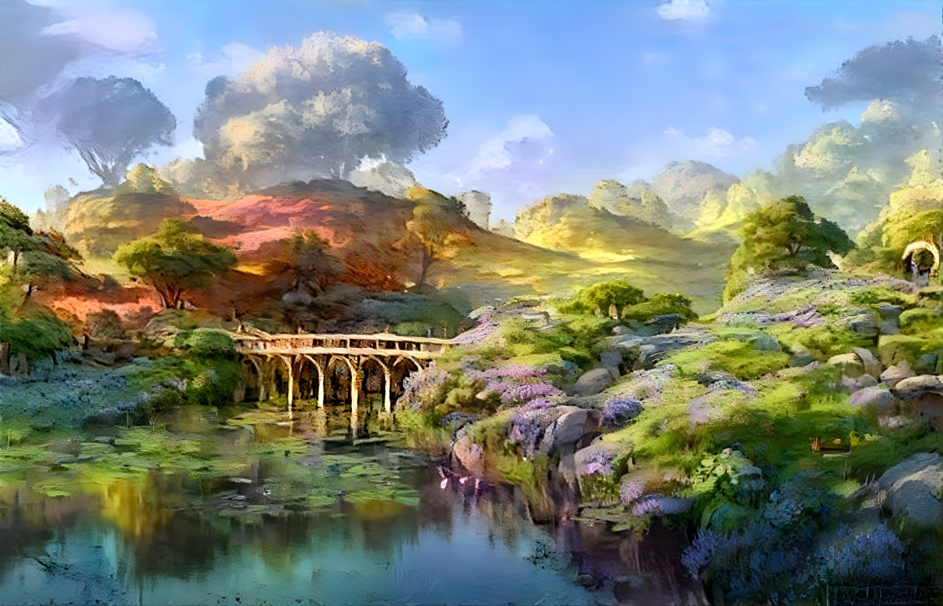 "Bridge Over Still Waters" - by Unreal.
