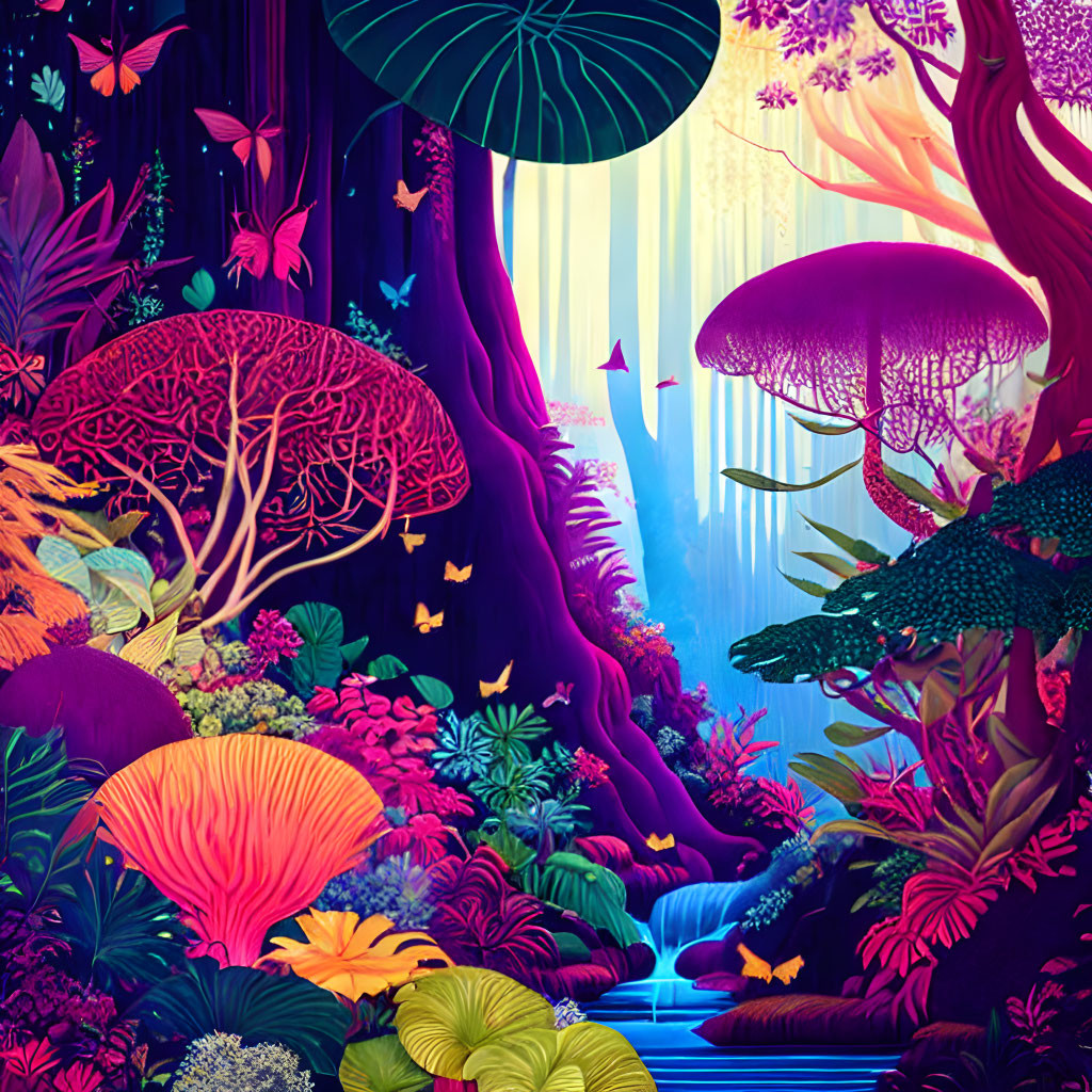 "Jungle in Technicolor" - Unreal/AI