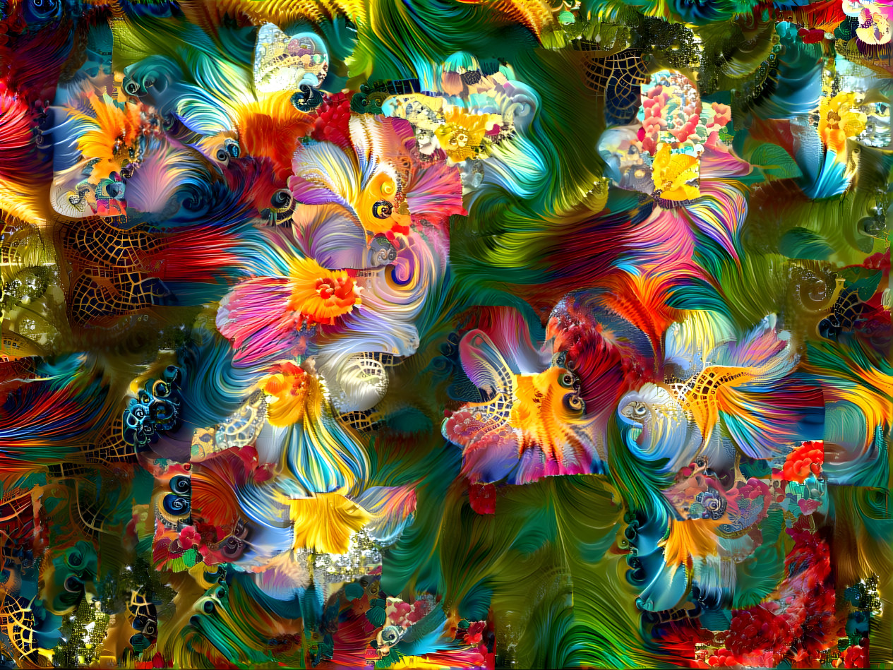 "Frisky Flowers" by Unreal from own photo.
