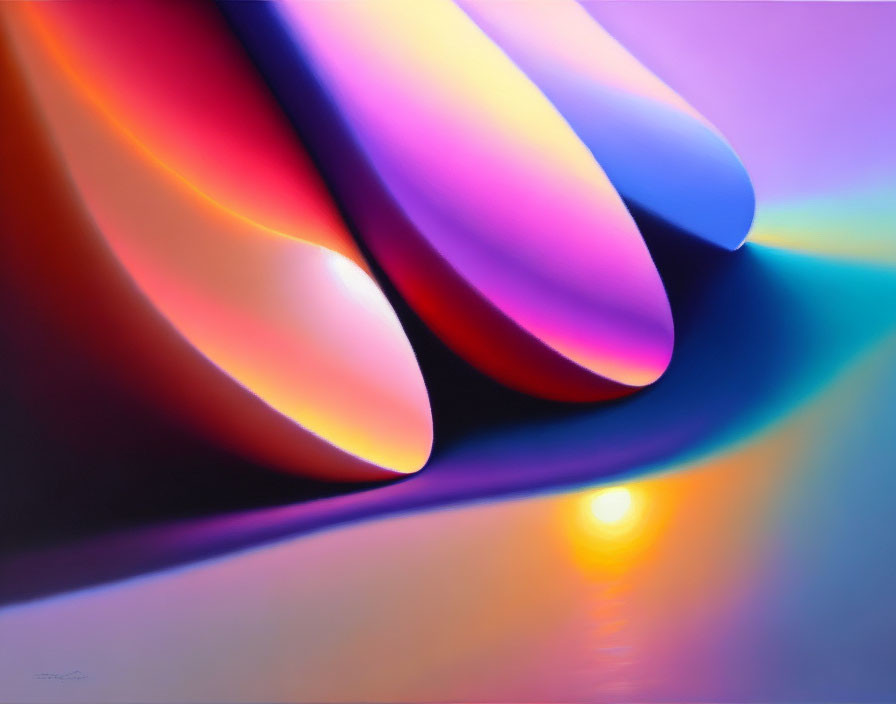Colorful Abstract Art: Vibrant Purple, Pink, and Orange Shapes