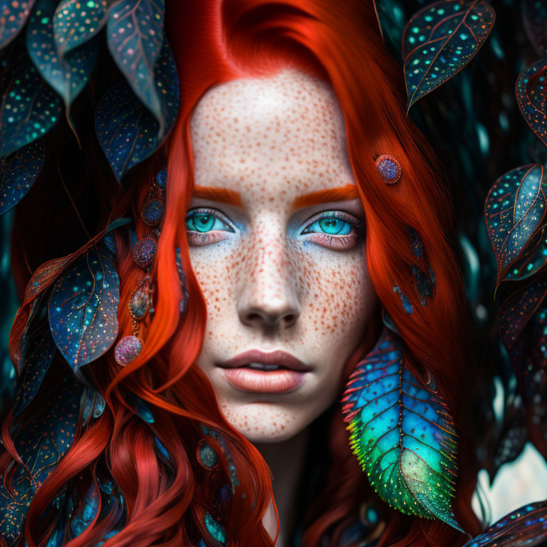 Surreal Red Haired Girl 