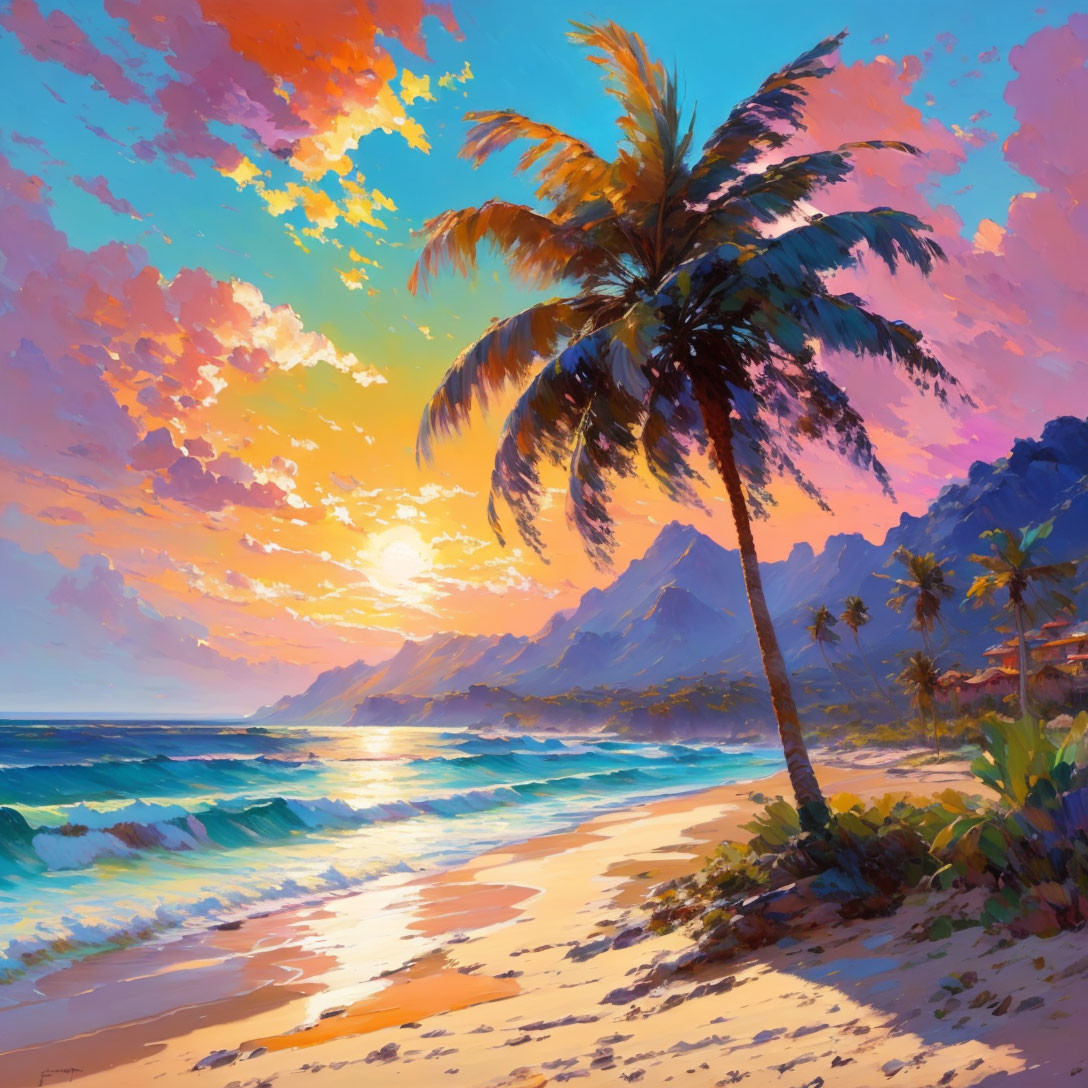 Colorful Sunset Beach
