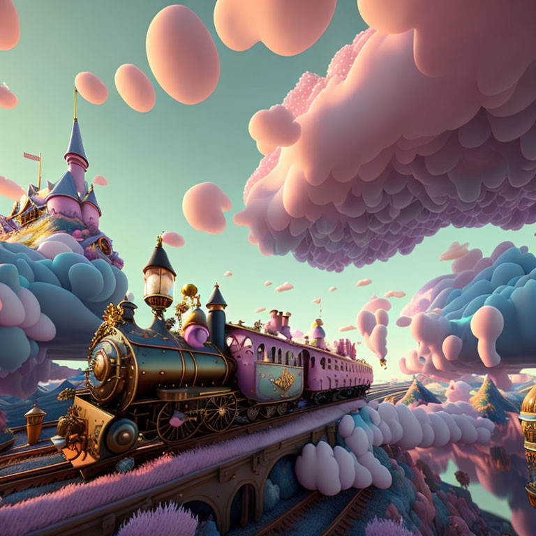 Hogwarts Poudlard Express and Bubblegum Sky