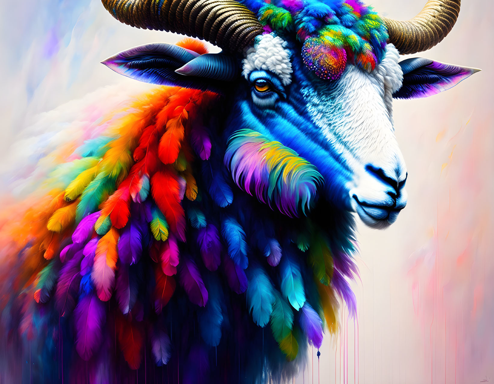  exotic colourful sheep
