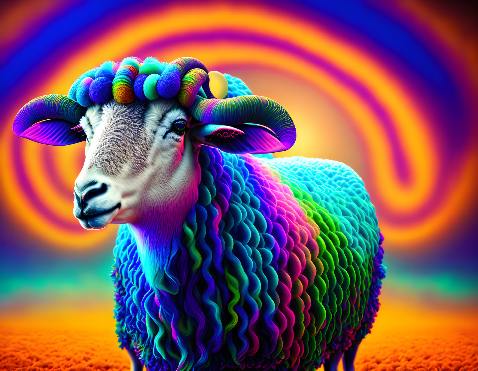 psychedelic sheep spirit