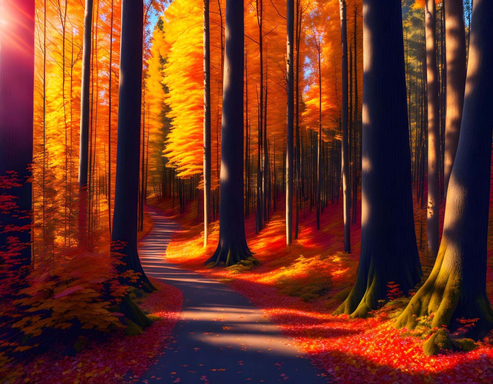 an autumn forest