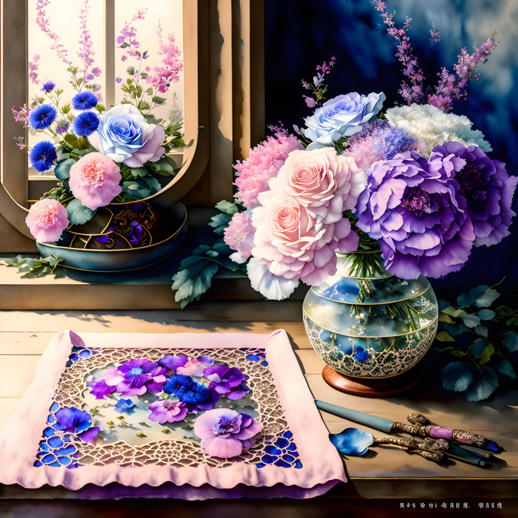 Mystic Bouquet: A Watercolor Journey through Time