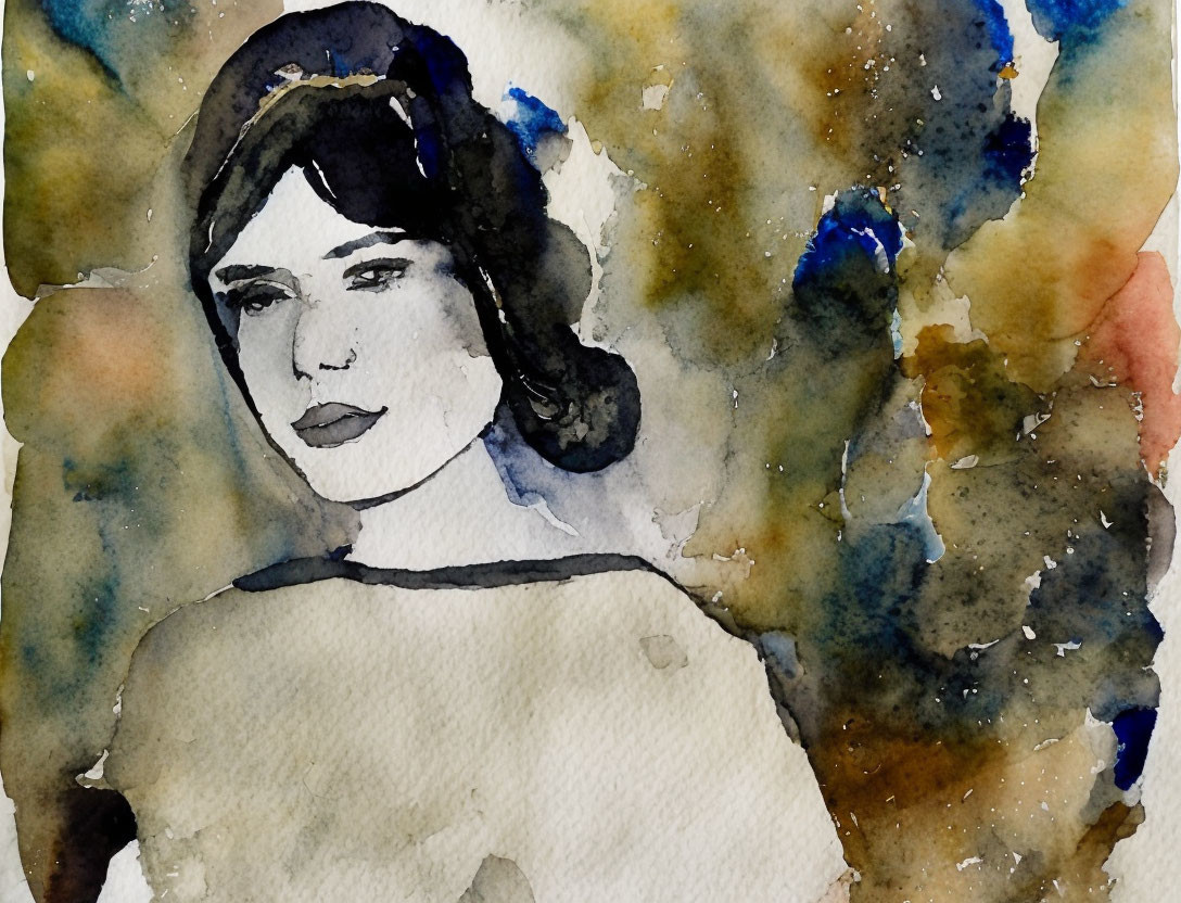 Woman in watercolors